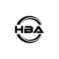 hba logotyp design, inspiration för en unik identitet. modern elegans och kreativ design. vattenmärke din Framgång med de slående detta logotyp. vektor