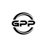 gpp Logo Design, Inspiration zum ein einzigartig Identität. modern Eleganz und kreativ Design. Wasserzeichen Ihre Erfolg mit das auffällig diese Logo. vektor