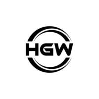 hgw logotyp design, inspiration för en unik identitet. modern elegans och kreativ design. vattenmärke din Framgång med de slående detta logotyp. vektor