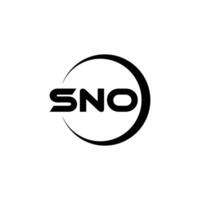 Sno-Brief-Logo-Design im Illustrator. Vektorlogo, Kalligrafie-Designs für Logo, Poster, Einladung usw. vektor