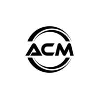 acm logotyp design, inspiration för en unik identitet. modern elegans och kreativ design. vattenmärke din Framgång med de slående detta logotyp. vektor