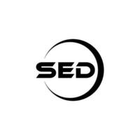 sed brev logotyp design i illustratör. vektor logotyp, kalligrafi mönster för logotyp, affisch, inbjudan, etc.