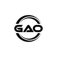 Gao Logo Design, Inspiration zum ein einzigartig Identität. modern Eleganz und kreativ Design. Wasserzeichen Ihre Erfolg mit das auffällig diese Logo. vektor