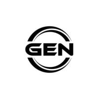 gen logotyp design, inspiration för en unik identitet. modern elegans och kreativ design. vattenmärke din Framgång med de slående detta logotyp. vektor