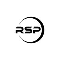 rsp-Brief-Logo-Design in Abbildung. Vektorlogo, Kalligrafie-Designs für Logo, Poster, Einladung usw. vektor