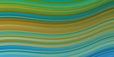 ljusblå, grön vektormall med kurvor. abstrakt illustration med bandy lutningslinjer. mönster för reklam, annonser. vektor