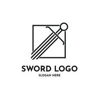 svärd logotyp design kreativ idéer vektor