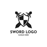 Schwert Logo Design kreativ Ideen, Schwert Logo Design Jahrgang Abzeichen vektor