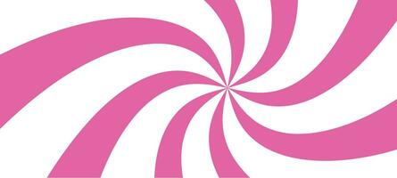 rosa is grädde och godis virvla runt bakgrund, klubba virvel mönster blandade med jordgubb och cirkus element. retro spiral design. platt vektor illustration isolerat