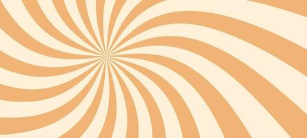 gul spiral virvla runt mönster med radiell Ränder, is grädde och cirkus vibrafon. psychedelic textur. platt vektor illustration isolerat