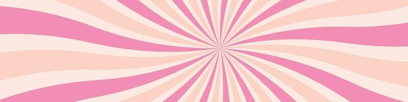 rosa is grädde och godis virvla runt bakgrund, klubba virvel mönster blandade med jordgubb och cirkus element. retro spiral design. platt vektor illustration isolerat