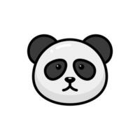 einfach Panda geradlinig Farbe Symbol. das Symbol können Sein benutzt zum Webseiten, drucken Vorlagen, Präsentation Vorlagen, Illustrationen, usw vektor