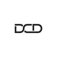 dcd logotyp design vektor isolerat på vit bakgrund.