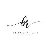 Initiale Brief br Logo, Blume Handschrift Logo Design, Vektor Logo zum Frauen Schönheit, Salon, Massage, kosmetisch oder Spa Marke Kunst.