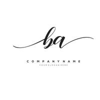 Initiale Brief ba Logo, Blume Handschrift Logo Design, Vektor Logo zum Frauen Schönheit, Salon, Massage, kosmetisch oder Spa Marke Kunst.