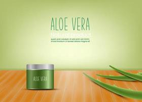 realistisk illustration av aloe vera vektor koncept bakgrund