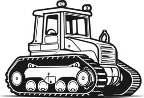 Vektor industriell Bulldozer Fahrzeug