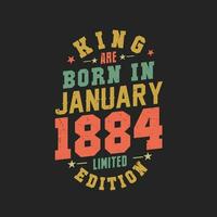 König sind geboren im Januar 1884. König sind geboren im Januar 1884 retro Jahrgang Geburtstag vektor