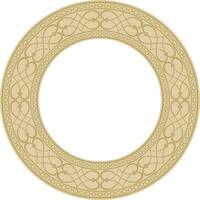 Vektor Gold runden klassisch Renaissance Ornament. Kreis, Ring europäisch Grenze, Wiederbelebung Stil Rahmen