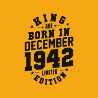 König sind geboren im Dezember 1942. König sind geboren im Dezember 1942 retro Jahrgang Geburtstag vektor