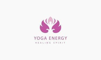 yoga lotus blomma färgrik logotyp vektor