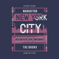 manhattan ny york stad abstrakt grafisk, typografi vektor, t skjorta design illustration, Bra för redo skriva ut, och Övrig använda sig av vektor