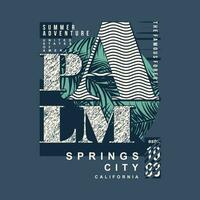 Palme Frühling auf Strand Thema Grafik Design, Surfen Typografie, t Hemd Vektoren, Sommer- Abenteuer vektor