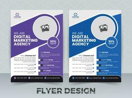 Flyer-Designvorlage für Agenturen für digitales Marketing vektor