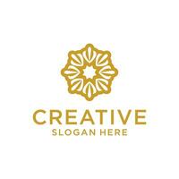 abstrakt Blumen- Ornament Schönheit Blume Logo Design vektor