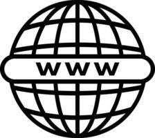 Webseite Symbol Vektor. www Symbol . Welt breit Netz Symbol , Internet Zugriff Zeichen vektor