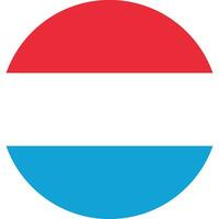 runda flagga av luxemburg . luxemburg flagga knapp vektor