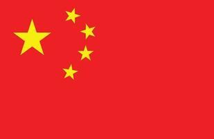 Kina flagga . nationell flagga av Kina vektor isolerat på vit bakgrund