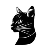 schwarz Katze Vektor Illustration Logo