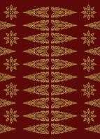 Indonesien traditionell Palembangnese gewebte Stoff Songket nahtlos Muster. Gold und rot Farbe Kombination. eps 10 Vektor. vektor