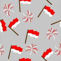 glücklich Indonesien Unabhängigkeit Tag, 17 August 1945 Design mit Flagge Schleife. indonesisch Flagge Muster, geeignet zum Netz Landung Buchseite, Sozial Medien Post, ui. vektor