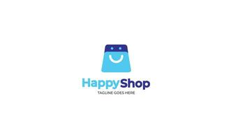 glücklich online Geschäft Logo Design vektor