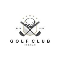 Golf Logo, Ball Spiel Sport Verein Mannschaft Golf, Spiel Turnier Design, Symbol Vorlage Illustration vektor