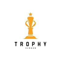 Trophäe Logo, Design Vektor Symbol Vorlage Illustration Tasse Meisterschaft Turnier Gewinner vergeben