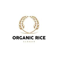 Weizen Korn Reis Logo, einfach Design organisch Vektor Illustration Symbol Vorlage