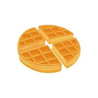 ein ganze Belgier Waffel Illustration Logo vektor