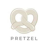 elegant pretzel enkel illustration logotyp vektor