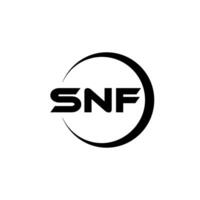 snf-brief-logo-design im illustrator. Vektorlogo, Kalligrafie-Designs für Logo, Poster, Einladung usw. vektor