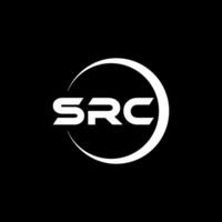 src brev logotyp design med vit bakgrund i illustratör. vektor logotyp, kalligrafi mönster för logotyp, affisch, inbjudan, etc.