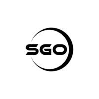 sgo-Brief-Logo-Design im Illustrator. Vektorlogo, Kalligrafie-Designs für Logo, Poster, Einladung usw. vektor