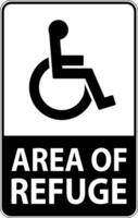 golv tecken område av tillflykt, med handikapp symbol vektor