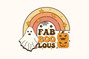 fab bua lous halloween läskigt spöke skjorta skriva ut mall, t-shirt, grafisk design, muggar, påsar, bakgrunder, klistermärken vektor