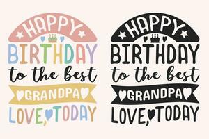 glücklich Geburtstag Opa Baby Strampler eps Design vektor