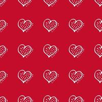 älskar sömlösa mönster romantiska doodle hjärtan vektor