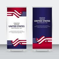 USA oberoende dag affisch kreativ design illustration vektor mall