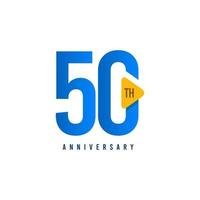 50-årsjubileum för vektorillustration för design för mallmall vektor
